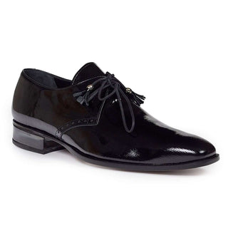 Mauri Shoes 4801 Luxury Mens Shoes Black Canapa Patent Leather Oxfords (MA4600)-AmbrogioShoes
