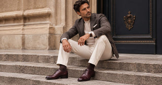 Best burgundy Italian oxford shoes for men