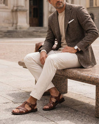 Italian leather sandals for summer travel