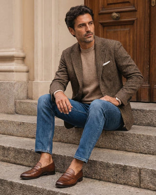 How to style penny loafers with jeans