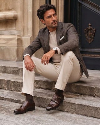 Double monk strap shoes for formal events
