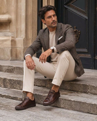 Italian leather sneakers for smart casual style