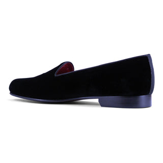 Zelli Italia Men's Shoes Black Velvet Tux Loafer (ZEL1001)