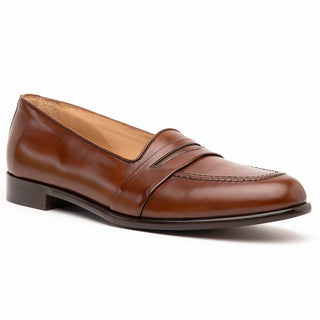 Zelli Italia Savannah Men's Shoes Chili Calf-Skin Leather Penny Loafer (ZEL1009)