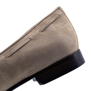 Zelli Italia Naples Men's Shoes Bone Suede Goat-Skin Tassel Loafer (ZEL1024)