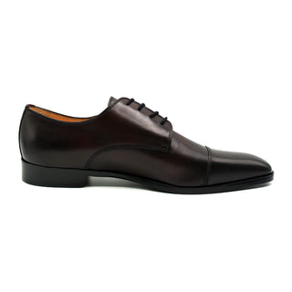 Zelli Italia Enzo Men's Shoes Black Cherry Calf-Skin Leather Cap-toe Oxford (ZEL1040)