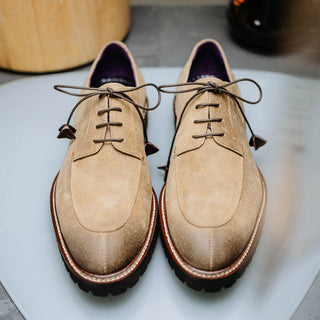 Zelli Italia Campo Men's Shoes Oak Wax Finish Goat-Skin Suede Derby (ZEL1041)