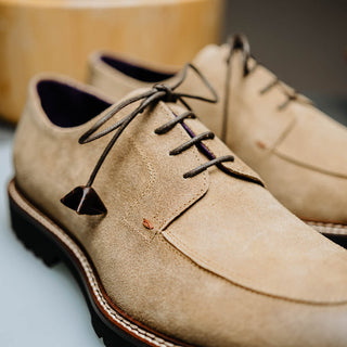 Zelli Italia Campo Men's Shoes Oak Wax Finish Goat-Skin Suede Derby (ZEL1041)