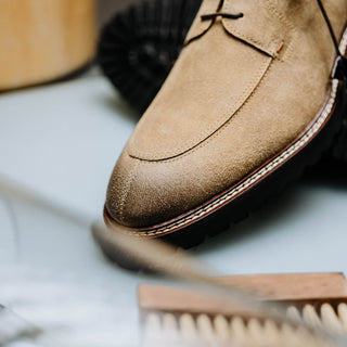 Zelli Italia Campo Men's Shoes Oak Wax Finish Goat-Skin Suede Derby (ZEL1041)