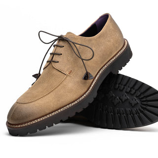 Zelli Italia Campo Men's Shoes Oak Wax Finish Goat-Skin Suede Derby (ZEL1041)