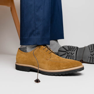 Zelli Italia Campo Men's Shoes Tobacco Goat-Skin Suede Derby (ZEL1042)