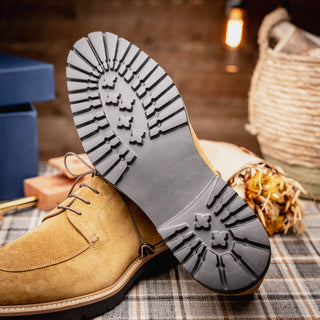 Zelli Italia Campo Men's Shoes Tobacco Goat-Skin Suede Derby (ZEL1042)