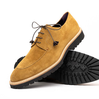 Zelli Italia Campo Men's Shoes Tobacco Goat-Skin Suede Derby (ZEL1042)