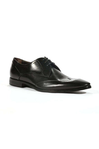 Corvari Designer Men's Designer Shoes Setacalf Black Nappa Leather Oxfords (COR1000)