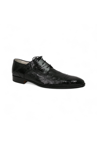 Fennix Designer Shoes Men's Hornback Crocodile/Ostrich Black Oxfords (FXS103)