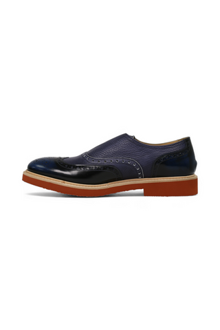 Dino Bigioni Designer Shoes Men's Italian Shade Fume Indigo Loafers (DB1007)