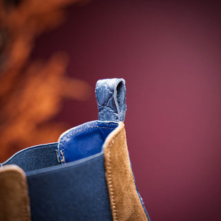 Zelli Italia Gianna Men's Shoes Cognac Suede Leather Chelsea Boot (ZEL1070)