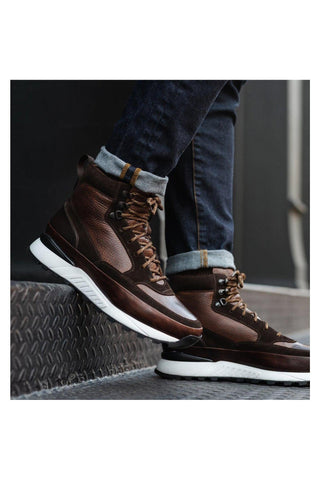 Magnanni 22212 Bodhi Tri-Tone Brown Suede / Leather Boots (MAGS1012)