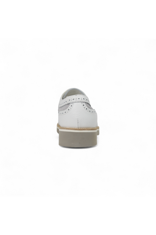 Dino Bigioni Designer Shoes Men's Italian Alce Dollaro Bianco White Oxfords (DB1004)