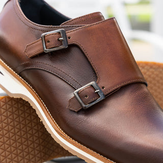 Zelli Italia Legerra Men's Shoes Brown Calf-Skin Leather Monk-Strap (ZEL1075)