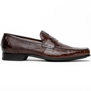 Caporicci 9961 Alligator Penny Loafer Chestnut