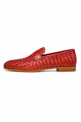 Ambrogio 21101 Woven Leather Penny Loafer-AmbrogioShoes