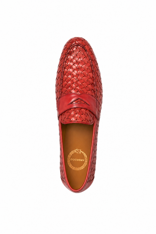 Ambrogio 21101 Woven Leather Penny Loafer-AmbrogioShoes