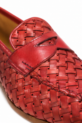 Ambrogio 21101 Woven Leather Penny Loafer-AmbrogioShoes