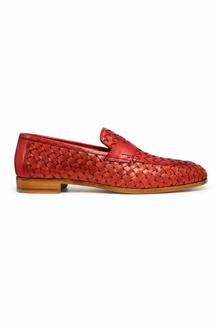 Ambrogio 21101 Woven Leather Penny Loafer-AmbrogioShoes