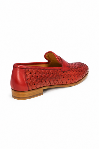 Ambrogio 21101 Woven Leather Penny Loafer-AmbrogioShoes