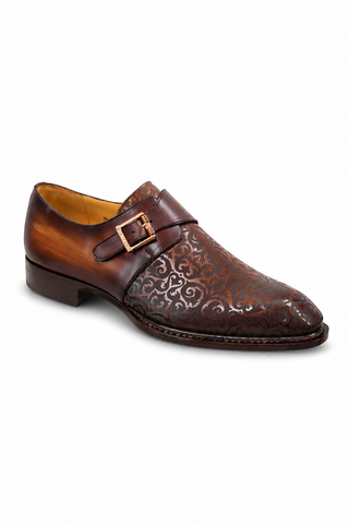 Ambrogio 21296 Leather Single Monk-Strap-AmbrogioShoes