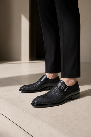 21296 Leather Single Monk-Strap-Dellamoda