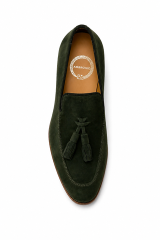 Ambrogio 9899 Suede Tassel Loafers-AmbrogioShoes