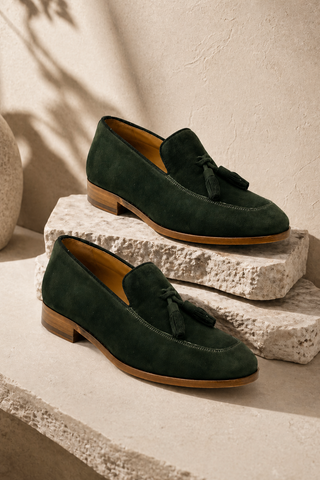 Ambrogio 9899 Suede Tassel Loafers-AmbrogioShoes
