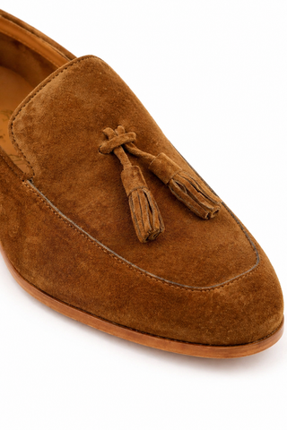 Ambrogio 9899 Suede Tassel Loafers-AmbrogioShoes
