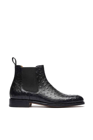 Ambrogio Anthony Ostrich Skin Chelsea Boot