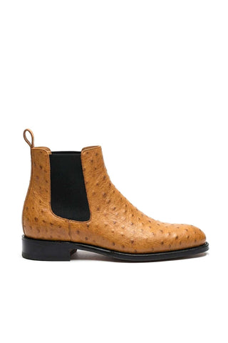 Ambrogio Anthony Ostrich Skin Chelsea Boot
