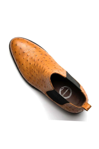 Ambrogio Anthony Ostrich Skin Chelsea Boot
