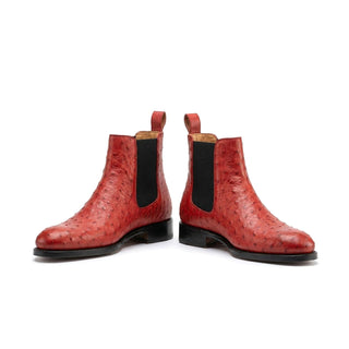 Ambrogio Anthony Ostrich Skin Chelsea Boot-AmbrogioShoes