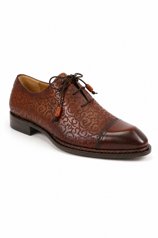 Ambrogio Calf-Skin Leather Asymmetric Cap-Toe Oxfords (AMZ1019)-AmbrogioShoes