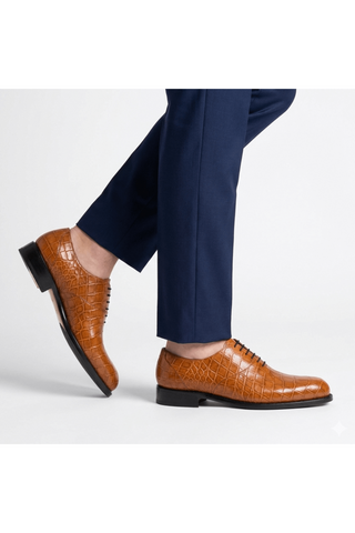 Ambrogio "Cyrus" Alligator Wholecut Oxford-AmbrogioShoes