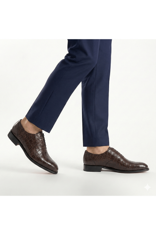 Ambrogio "Cyrus" Alligator Wholecut Oxford-AmbrogioShoes