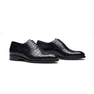 Ambrogio "Cyrus" Wholecut Alligator Skin Oxfords-AmbrogioShoes