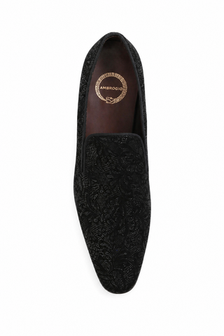 Ambrogio Glass Suede Slip-On Formal Dress Loafers (AMZ1021)-AmbrogioShoes
