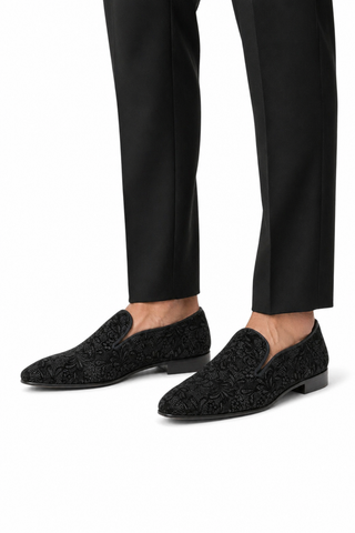Ambrogio Glass Suede Slip-On Formal Dress Loafers (AMZ1021)-AmbrogioShoes