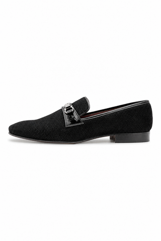 Glass Suede Slip-On Horsebit Loafers (AMZ1020)-Dellamoda