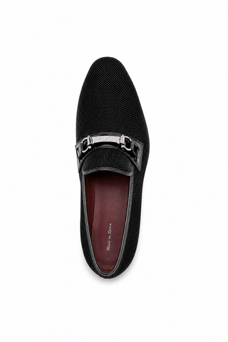 Glass Suede Slip-On Horsebit Loafers (AMZ1020)-Dellamoda