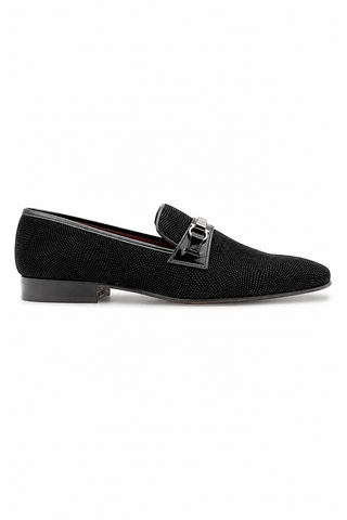 Glass Suede Slip-On Horsebit Loafers (AMZ1020)-Dellamoda