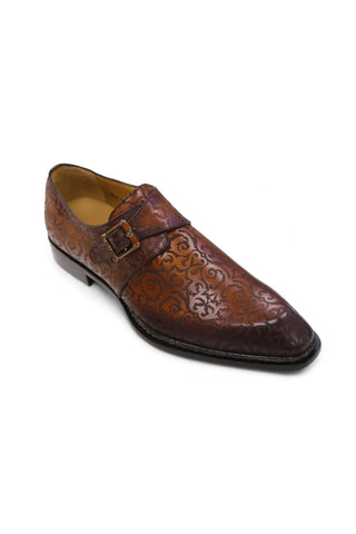 21466 Leather Single Monk Strap-Dellamoda