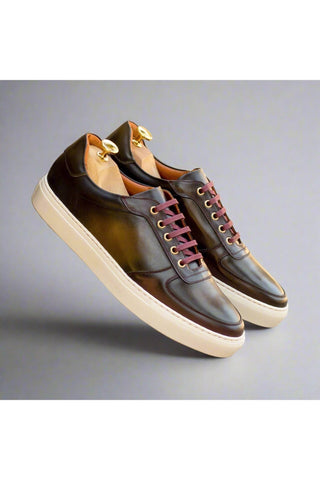 Ambrogio Luxury Multi Colors Calf-Skin Leather Trainer Sneakers (AMB2539)-AmbrogioShoes
